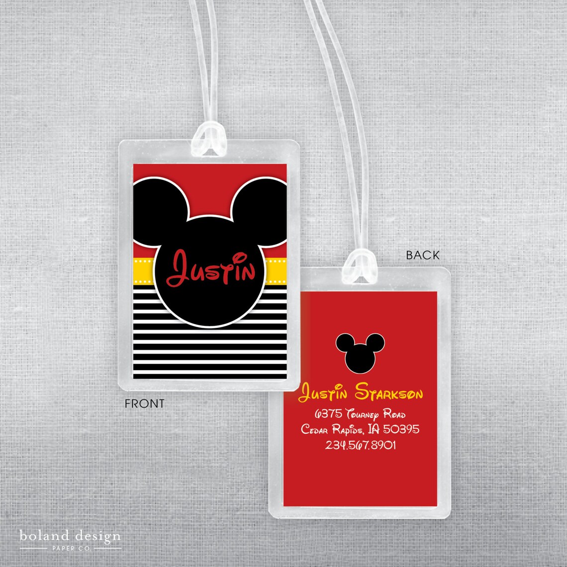 Disney Luggage Tag. Disney Bag Tag. Etsy