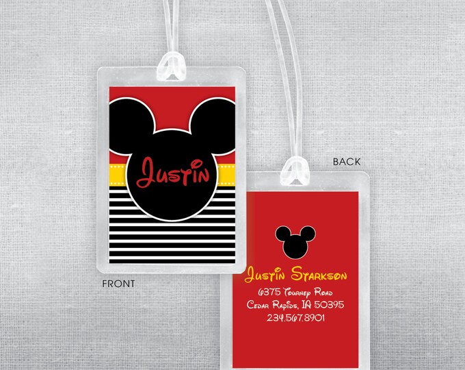 Disney Luggage Tag. Disney Bag Tag. Etsy