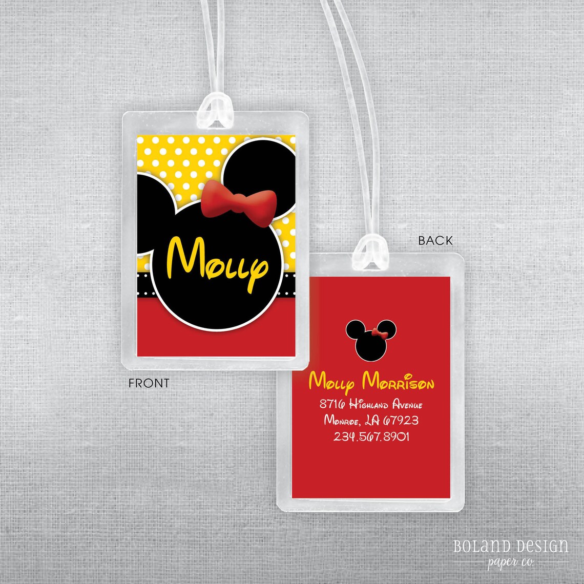 Disney Luggage Tag. Disney Bag Tag. Etsy