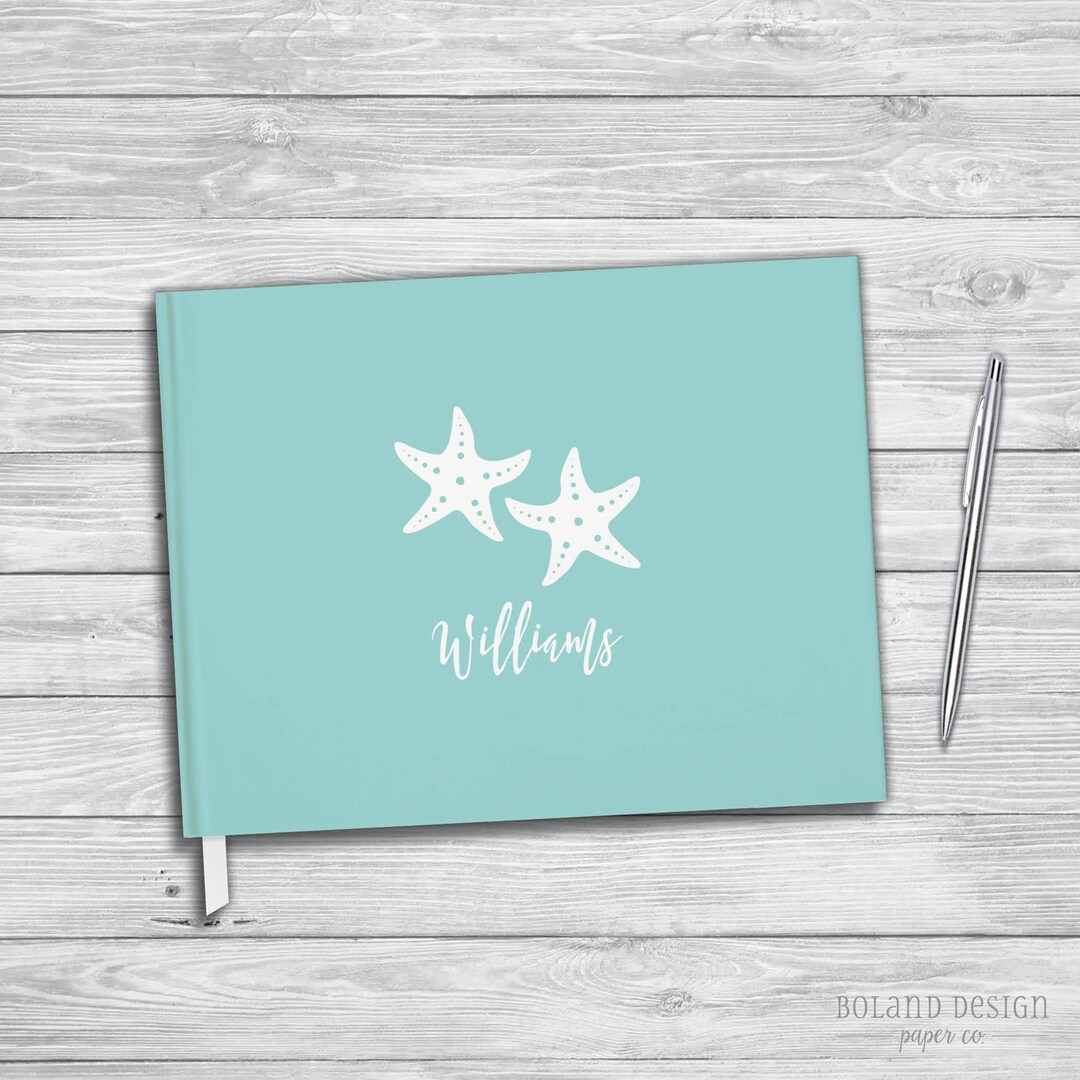 Wedding Guest Book. Beach House Guest Book. Personalized Etsy