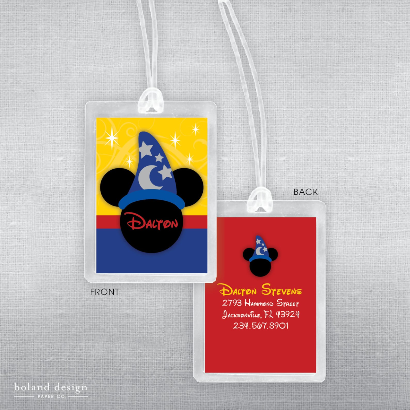 Disney Luggage Tag. Disney Bag Tag. Etsy