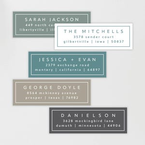 Personalized Address Labels  |  Custom Return Mailing Stickers  |  Self-Adhesive Modern