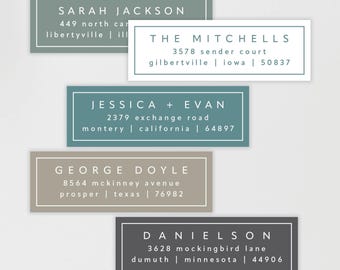 Address Labels: Self-Adhesive Modern