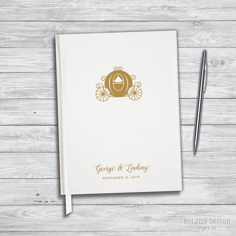 Disney Wedding Guest Book. Disney honeymoon journal. Personalized journal. image 1