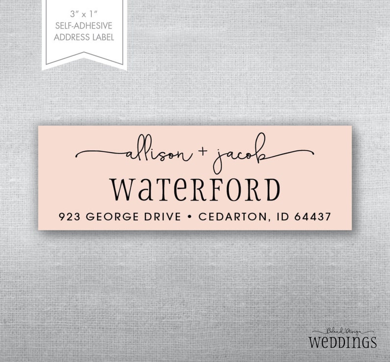 Address sticker. Return address label Custom address label Self-adhesive address label