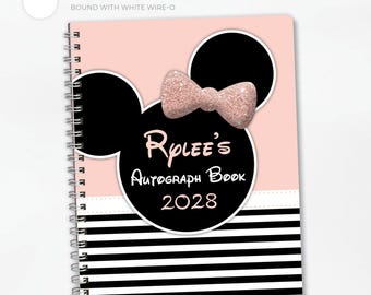 Disney Autograph Book: Minnie Glitter Bow