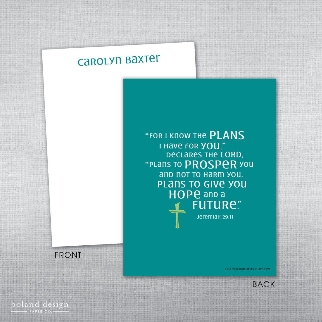 Religious Stationery. Bible Verse Stationery. Personalized - Etsy