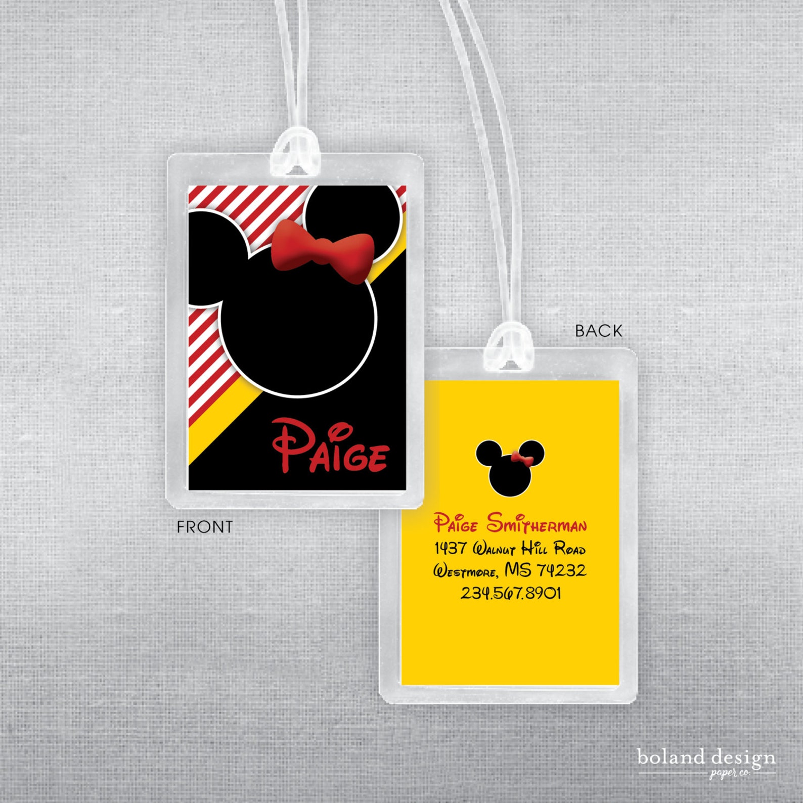 Disney Luggage Tag. Disney Bag Tag. Etsy