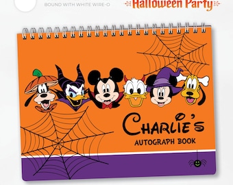Personalized Disney Autograph Book | Character Signature Book | Mickey's Not-So-Scary Halloween