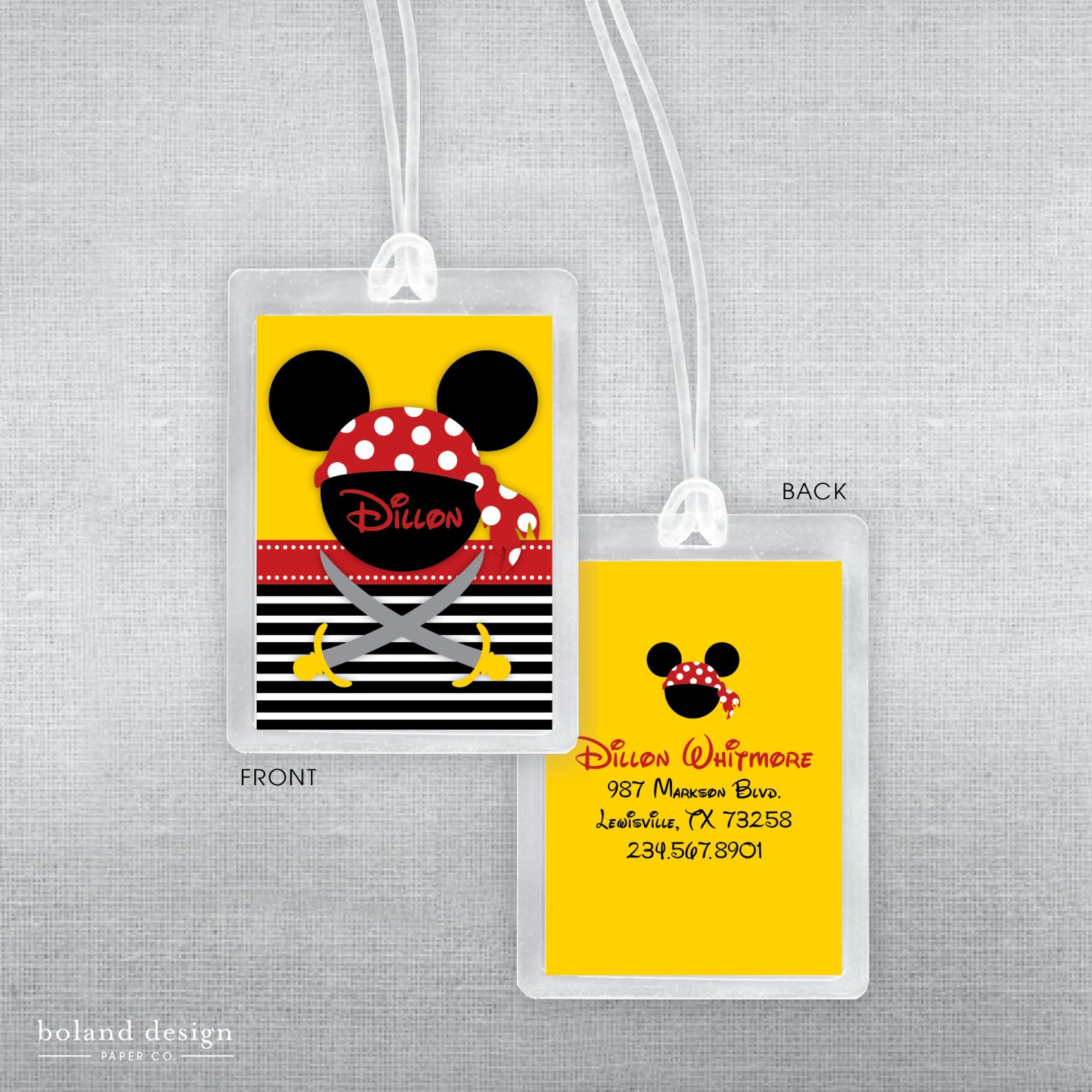 Disney Luggage Tag. Disney Bag Tag. Etsy