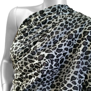 Leopard Animal Print on Stretch Nylon Spandex Shiny Tricot FABRIC - 58 to 60 Inches Wide - By the Yard or Bulk