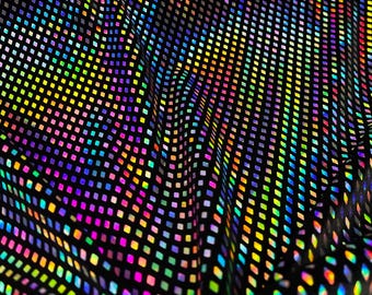 NUOVI 3 COLORI, ORO, Argento o Nero Diamante Riflettente Trasparente su Velluto Nero / Tessuto Per Noi /