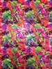 Colorful Paint Splash w/ Zebra Holographic Foil on Stretch Nylon Spandex Fabric - 58 to 60 Inches Wide - By the Yard/Bulk 
