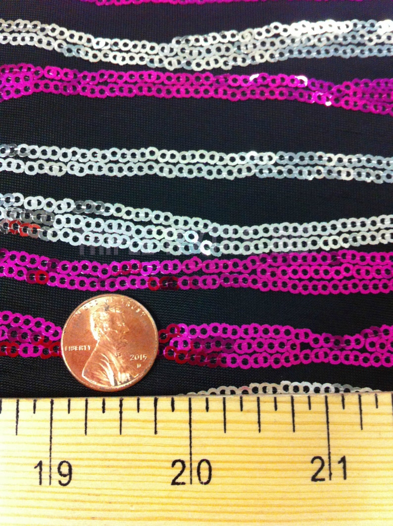 3mm Shiny Mini Micro Sequin Line Waves Pattern on Black - Etsy