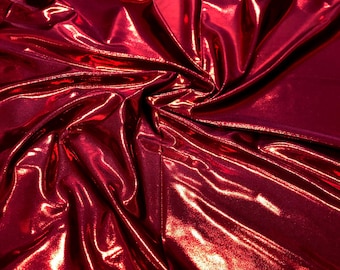 18 COLORS, Nylon 4 Ways Stretch Shiny Mystic Finger Foil Fabric Design - 58 to 60 Inches Wide