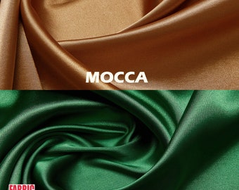 STRETCH Shakira' Fabric 90/10 Polyester Spandex 60" Wide (2 COLORS Green/Mocca)-|Fabric For Us |