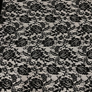 Black Floral See Through Pattern on 100%polyester Non-stretch - Etsy