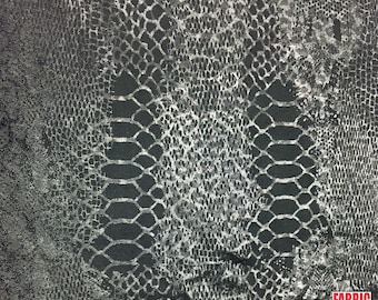 Snake Skin Black Tone on Tone Stretch Poly-Spandex Fabric 58" Wide
