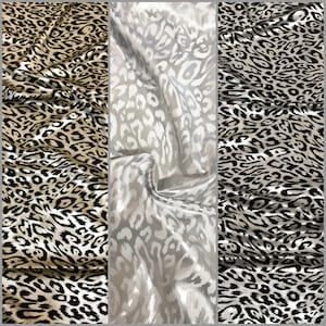 Cheetah Foil Design 4 Way Stretch on Nylon Spandex Fabric by the Yard or Bulk