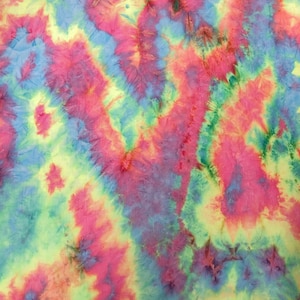 Rainbow Crinkle Interlock Polyester Spandex 2 Way Stretch Fabric by the Yard