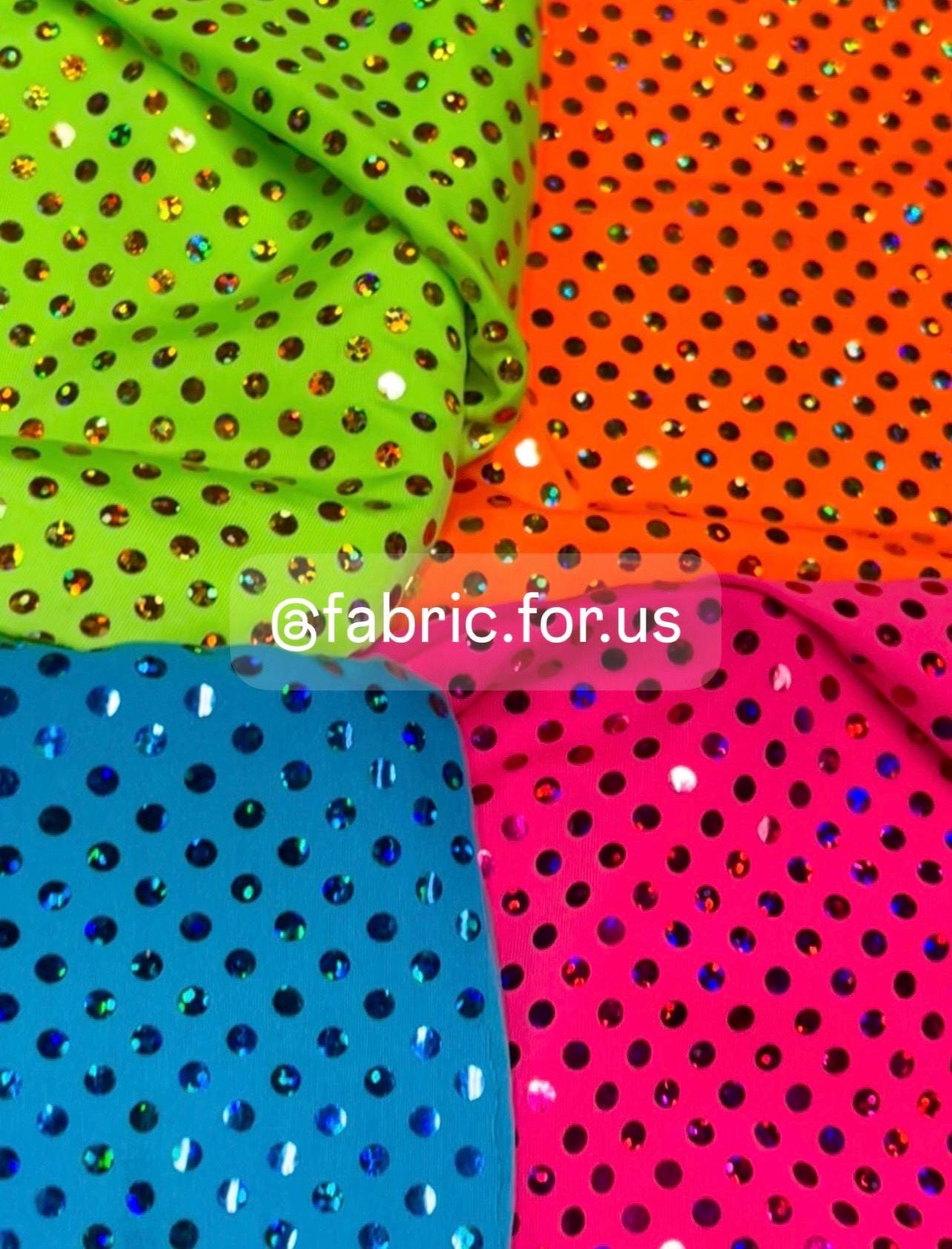 6 COLORI, poliestere spandex singolo con ologramma lucido da 4 mm, tessuto elasticizzato in 2 direzioni, tagliato su misura/sfuso