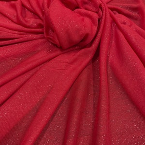Polyester Stretch Triple Mesh See-Through w/Glitter Fabric by The Yard/Bulk image 5