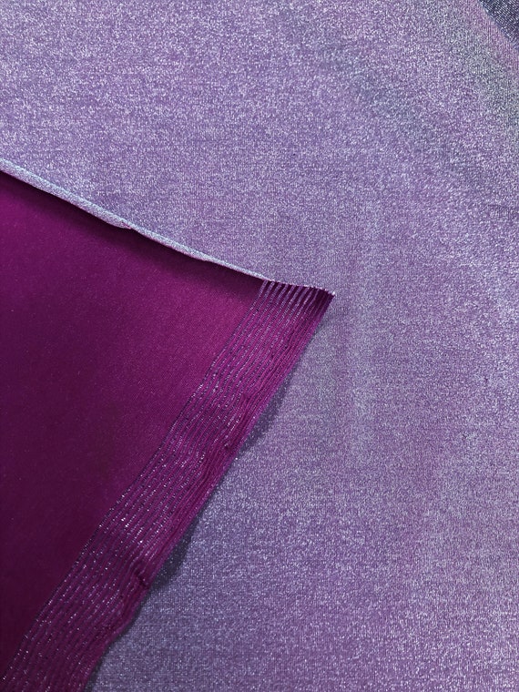 Shimmering Light Purple Lurex Dress Fabric by the Yard