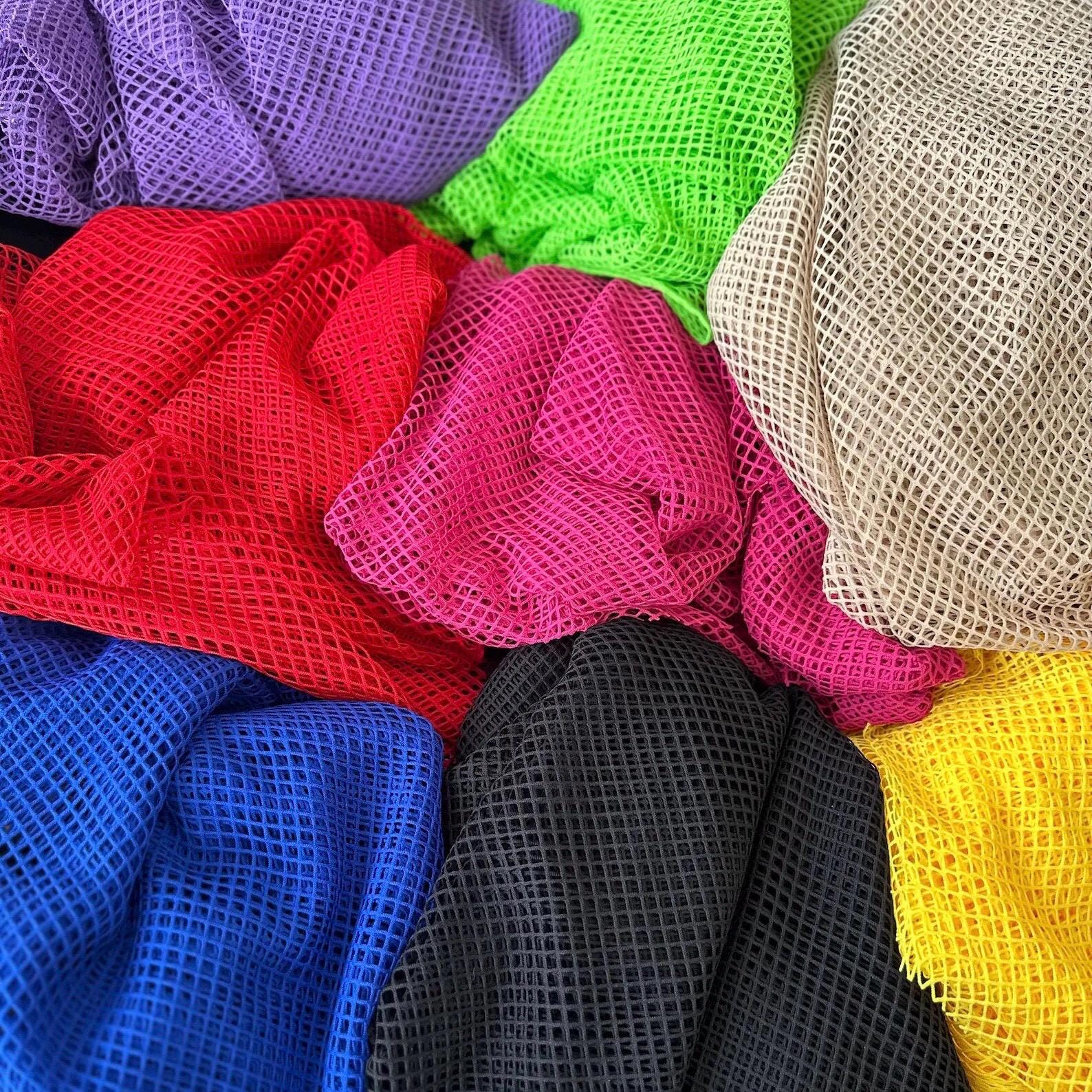 10 COLORS, Small Diamond Fishnet Mesh Polyester Stretch Fabric 58/60 ...