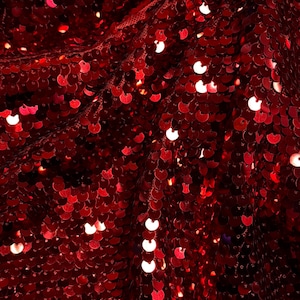 7 COLORS, 7MM Overlapping Fish scale Sequins-Style on Nylon Mesh Fabric