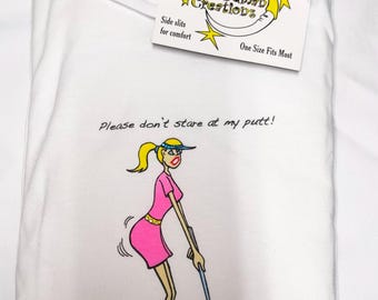 Please Don't Stare - Camicia da notte o copricostume impreziosito da pietre e borsa per il trasporto - 100% cotone, taglia unica