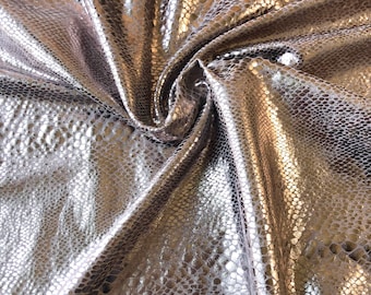 Nylon Spandex 4 ways Stretch Heavy Weight Supplex Shinny Snake Foil Design by the Yard/Bulk
