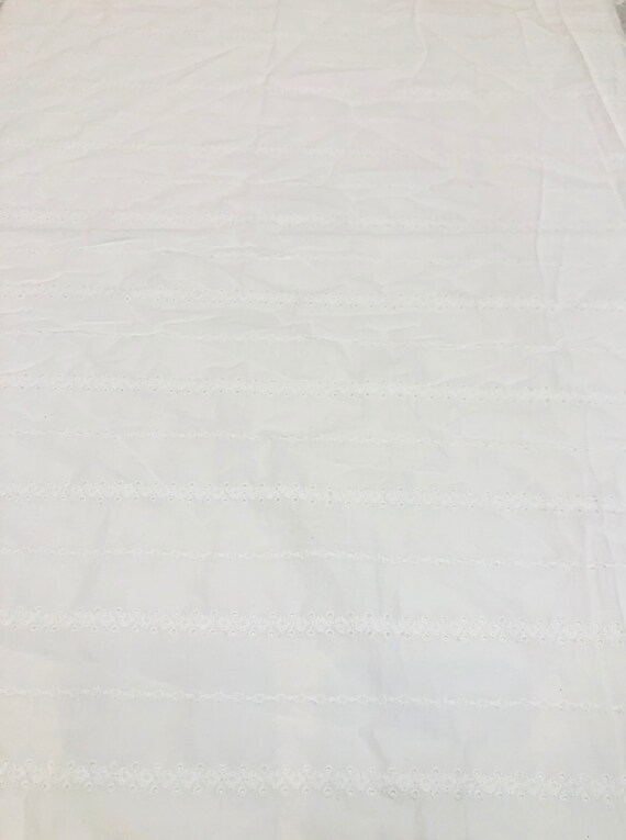 White Non-Stretch 100% Polyester Fabric (Final Sale Yards)