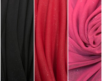 Polyester Stretch Triple Mesh See-Through w/Glitter Fabric by The Yard/Bulk