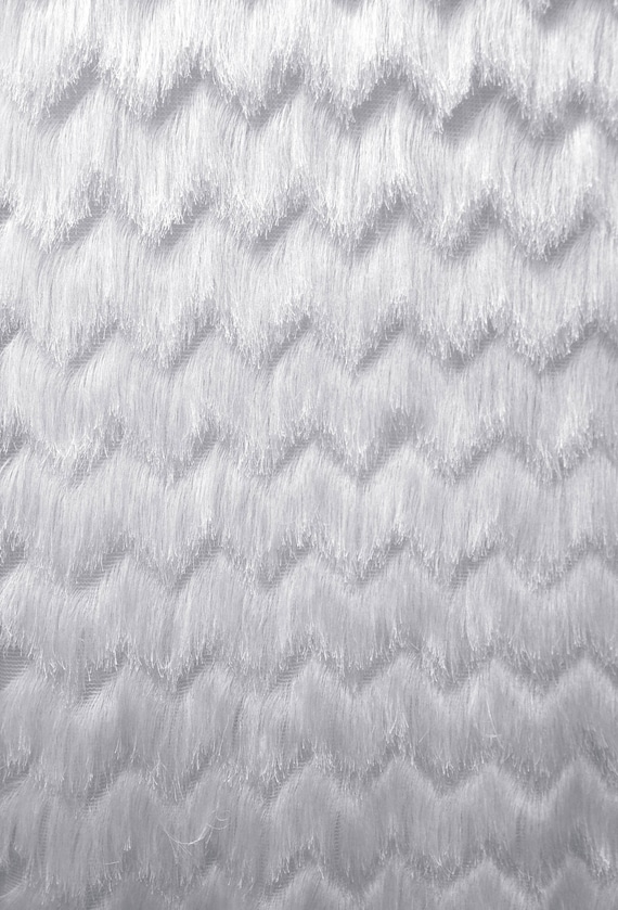 Buy Fine Fringe Zig Zag Pattern on Polyester Spandex Mesh Fabric