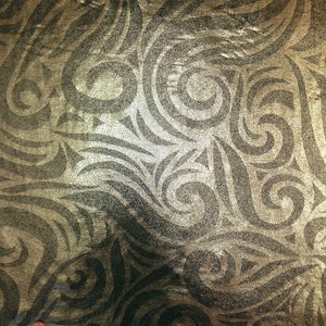 Gold Big Swirls Foil Pattern on Black Stretch Semi-sheer - Etsy