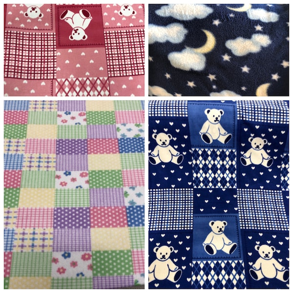 Fleece Fabric by the Yard Baby Etsy