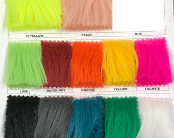 Polyester Non-Stretch Soft Long Faux Shaggy Fur Heavy Weight Fabric- By the Yard/Bulk