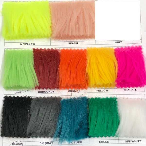 Polyester Non-Stretch Soft Long Faux Shaggy Fur Heavy Weight Fabric- By the Yard/Bulk