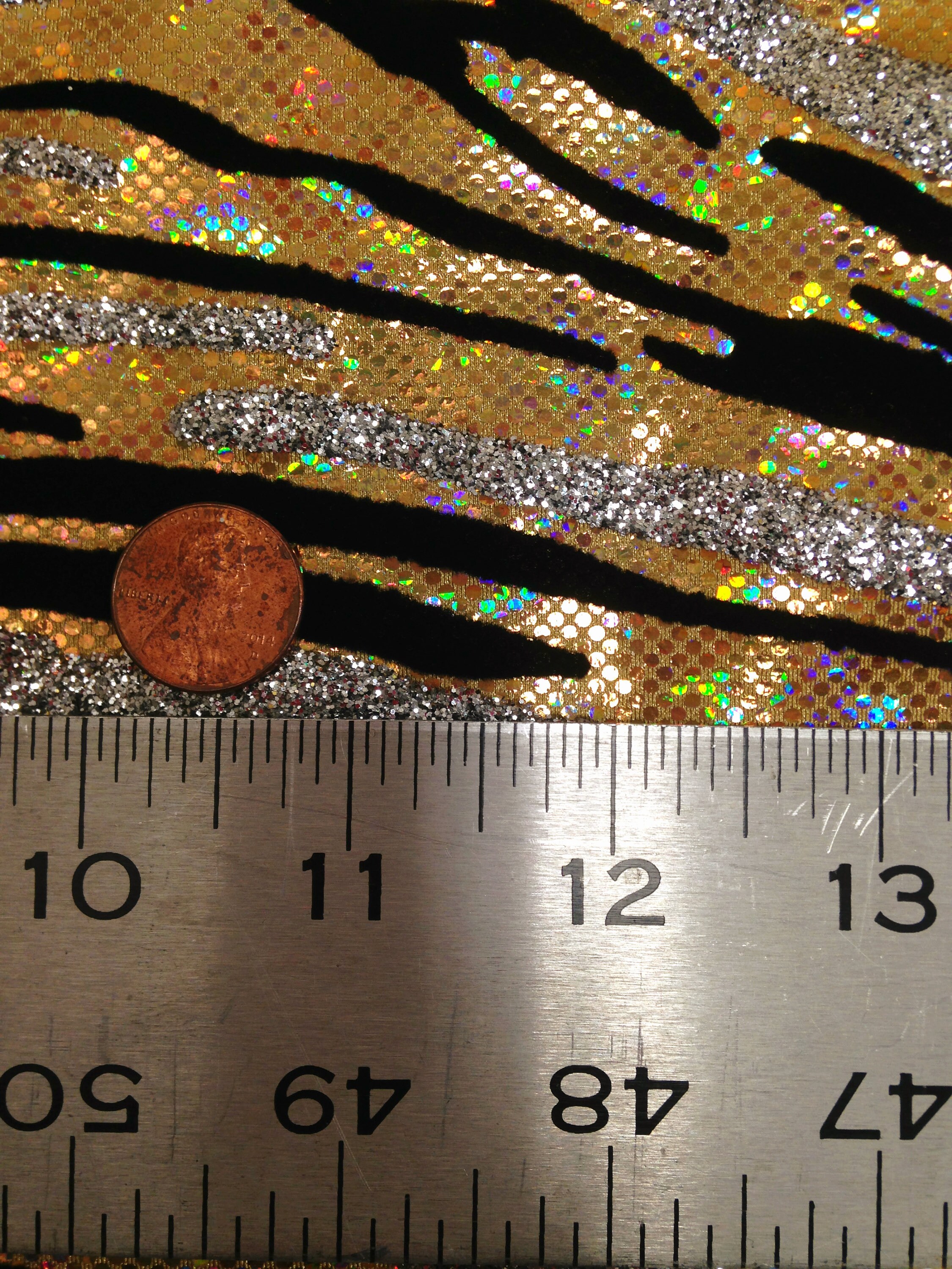 Glitter & Flocking Waves on Shattered Glass Foil Stretch Nylon Etsy