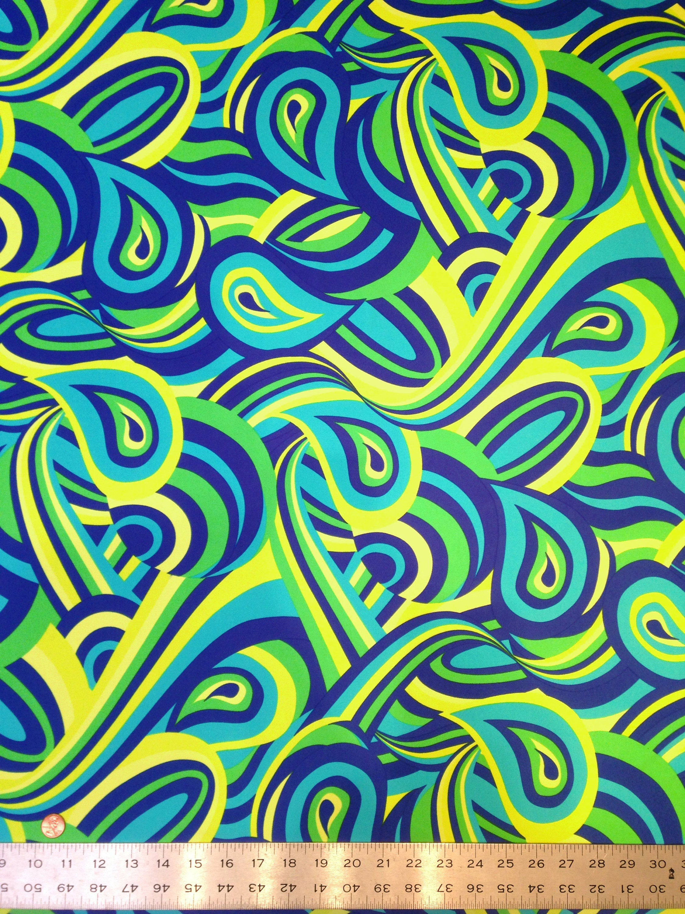 Colorful Neon Psychedelic Retro Pattern on Heavy Stretch Nylon - Etsy ...