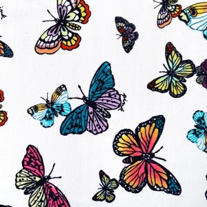 New!! Butterfly Print on 4 Way Stretch Fabric by the Yard or Bulk