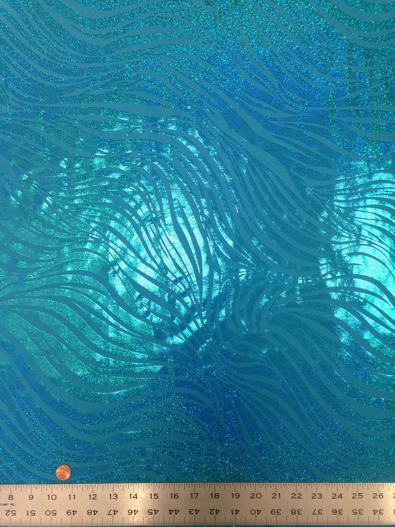 Zebra Holographic Foil Pattern on Stretch Lightweight Knit
