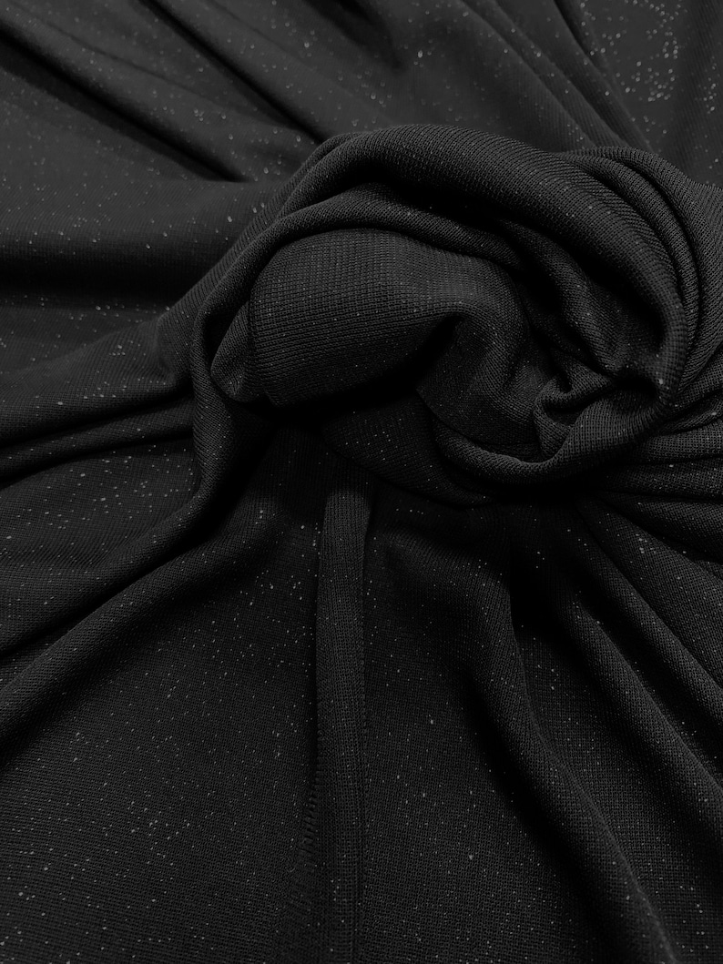 Polyester Stretch Triple Mesh See-Through w/Glitter Fabric by The Yard/Bulk image 4