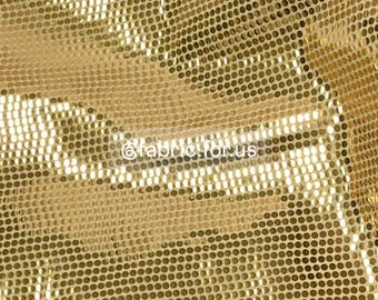 Tessuto elasticizzato lucido trasparente Gold Disco 5 mm / Tessuto per noi /