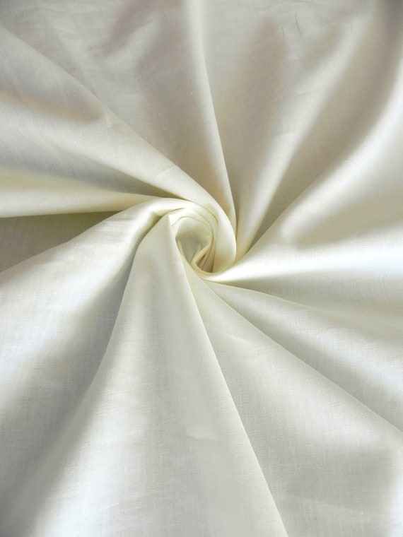 Cotton None Stretch Voile Ivory fabric By The Yard