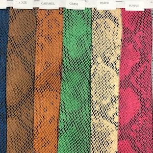 Schweres Polyester Kein Stretch Textured Faux Vinyl Schlangenhaut Design_Fabric_By the _Yard
