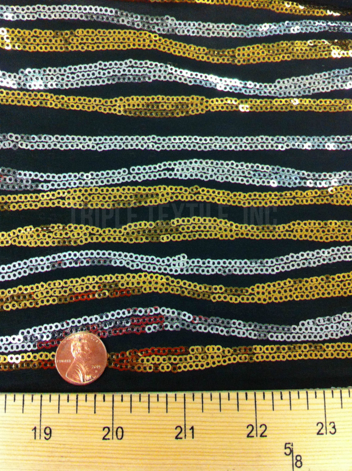 3mm Shiny Mini Micro Sequin Line Waves Pattern on Black - Etsy