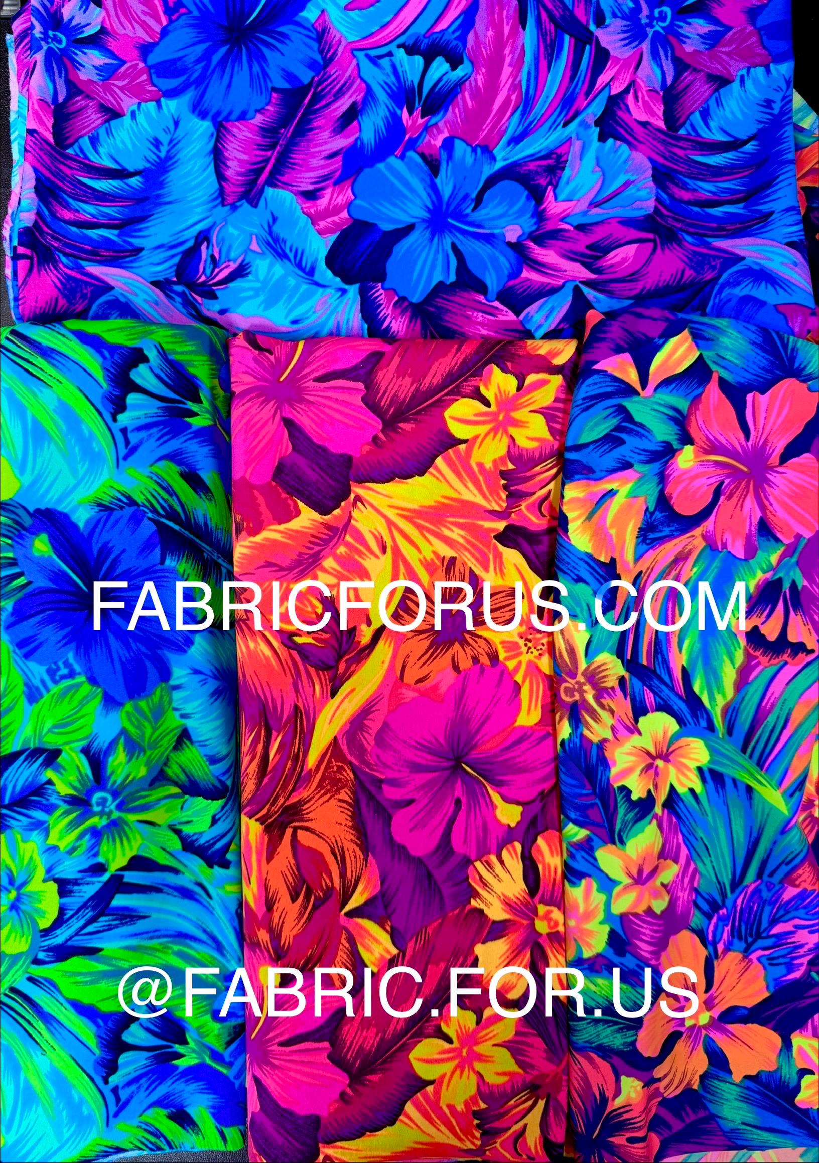 RESTOCKED Thick Hawaiian Tropical Hibiscus 4 Way Stretch Nylon