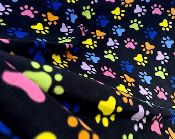Süßes Haustier schwarzes Herz oder Regenbogen geformte Kitty weiche Pfoten Fleece Anti-Pilling | Stoff für uns |