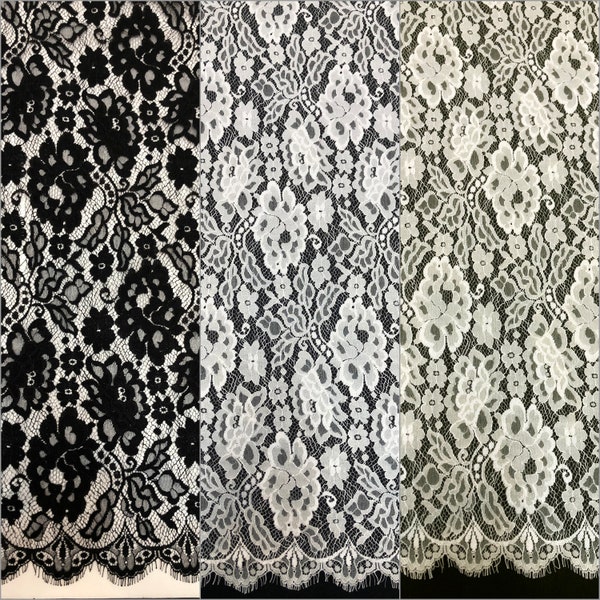 Non-Stretch Lace See Through Scallop H Border 100% Polyester